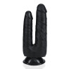 Real Rock Double Gode Double Trouble 15 x 4.5cm Noir